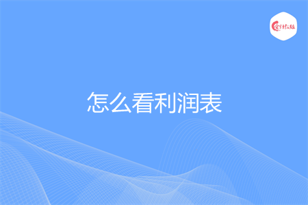 怎么看利润表