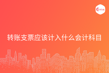 转账支票应该计入什么会计科目