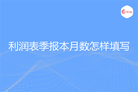利润表季报本月数怎样填写