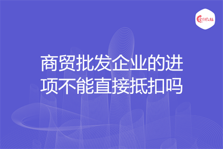 商贸批发企业的进项不能直接抵扣吗