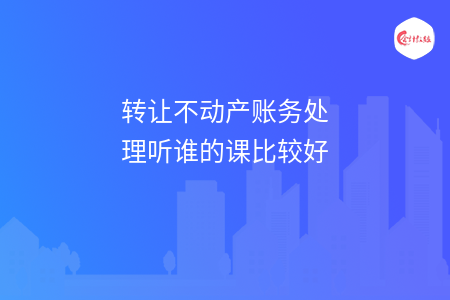 转让不动产账务处理听谁的课比较好