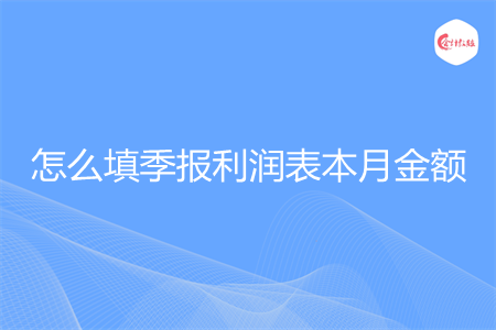 怎么填季报利润表本月金额