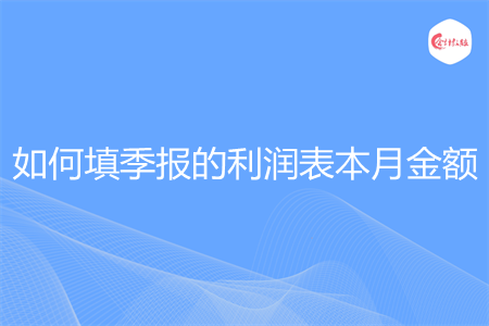 如何填季报的利润表本月金额