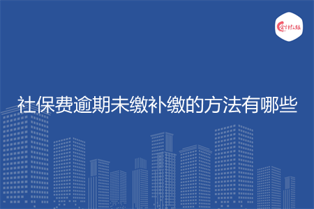 社保费逾期未缴补缴的方法有哪些