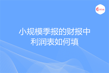 小规模季报的财报中利润表如何填