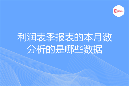 利润表季报表的本月数分析的是哪些数据