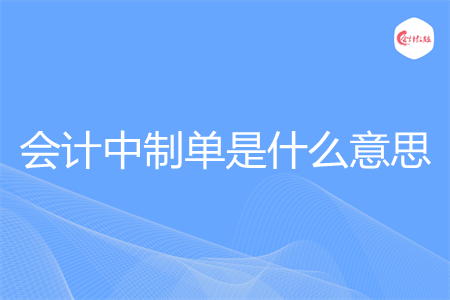 会计中制单是什么意思