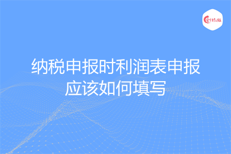 納稅申報(bào)時(shí)利潤(rùn)表申報(bào)應(yīng)該如何填寫(xiě)