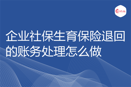 企业社保生育保险退回的账务处理怎么做