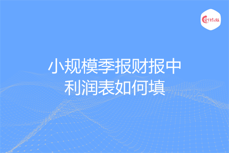 小规模季报财报中利润表如何填