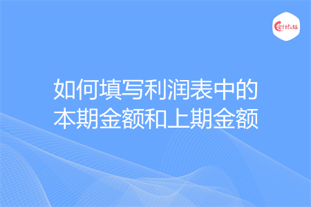 如何填写利润表中的本期金额和上期金额