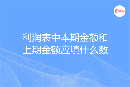 利润表中本期金额和上期金额应填什么数
