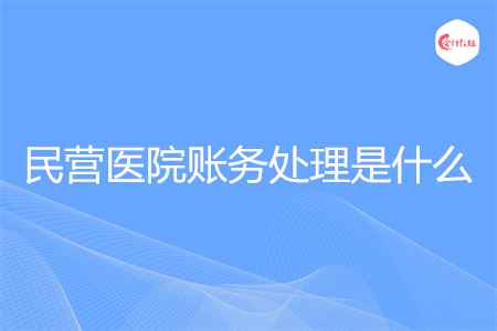 民营医院账务处理是什么