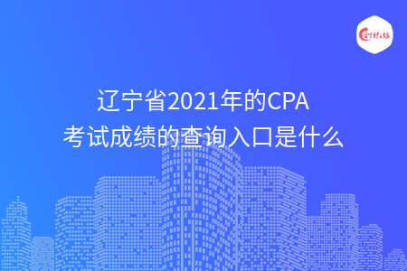 辽宁省2021年的CPA考试成绩的查询入口是什么