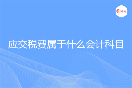 应交税费属于什么会计科目