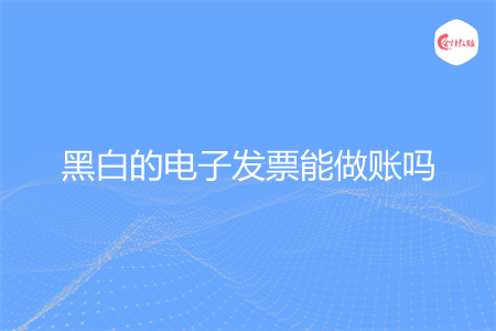 黑白的电子发票能做账吗