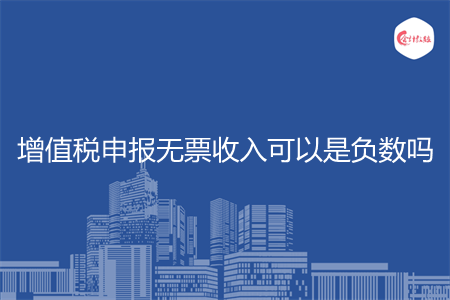 增值税申报无票收入可以是负数吗