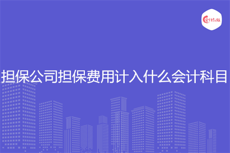 担保公司担保费用计入什么会计科目