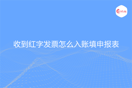 收到红字发票怎么入账填申报表