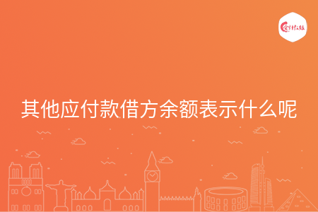 其他应付款借方余额表示什么呢