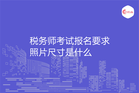 税务师考试报名要求照片尺寸是什么