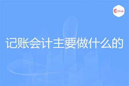 记账会计主要做什么的