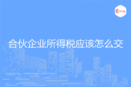 合伙企业所得税应该怎么交