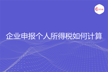 企业申报个人所得税如何计算