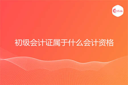 初级会计证属于什么会计资格