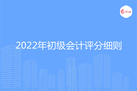 2022年初级会计评分细则